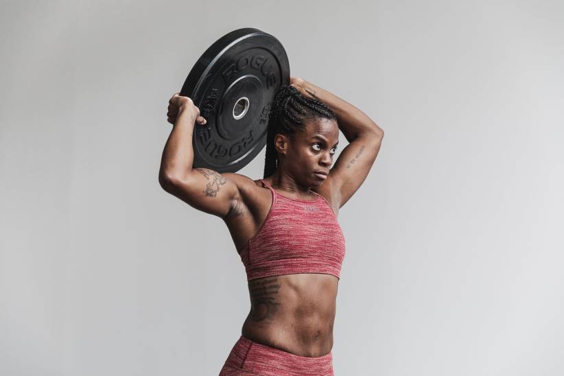 NOBULL 80NJ2766reggiseno sportivo a collo alto (melange) vino