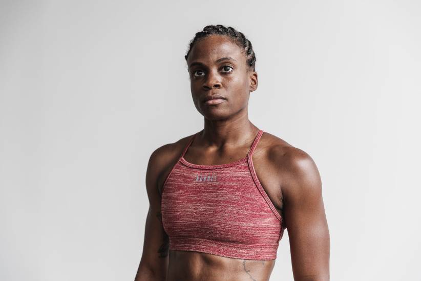 NOBULL 80NJ2766reggiseno sportivo a collo alto (melange) vino