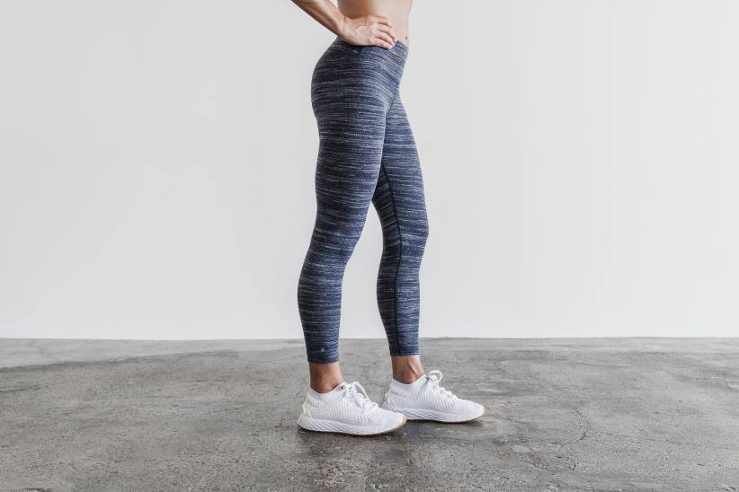 NOBULL 80NJ2799vita alta 7/8 attillata (melange) blu scuro