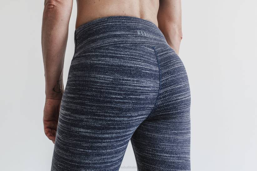 NOBULL 80NJ2799vita alta 7/8 attillata (melange) blu scuro