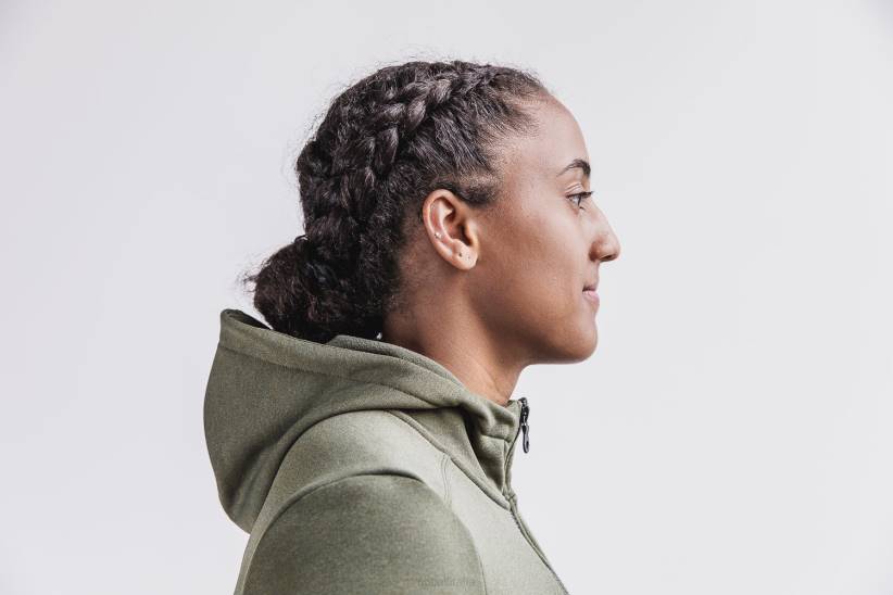 NOBULL 80NJ2822Felpa con cappuccio con zip da donna ad alte prestazioni