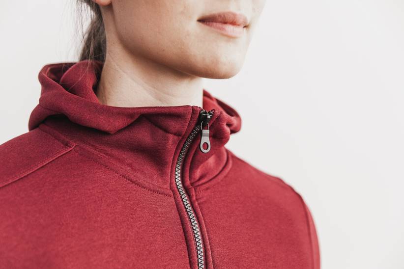 NOBULL 80NJ2828Felpa con cappuccio da donna con zip ad alte prestazioni