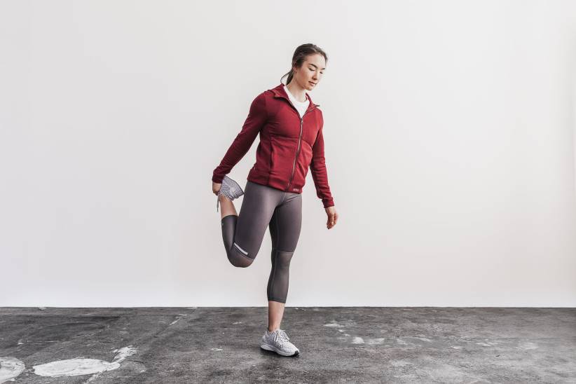 NOBULL 80NJ2828Felpa con cappuccio da donna con zip ad alte prestazioni