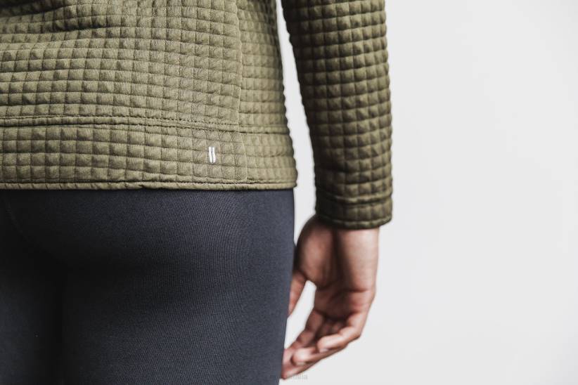 NOBULL 80NJ2866giacca trapuntata con zip da donna army