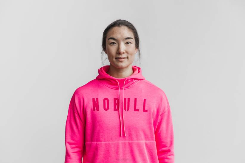 NOBULL 80NJ2870felpa con cappuccio da donna (neon) rosa