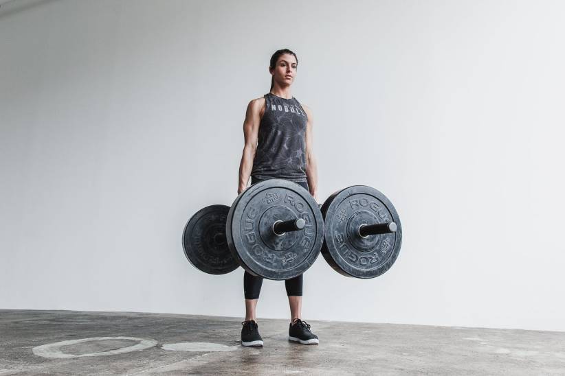 NOBULL 80NJ1798canotta da donna a collo alto (ibisco) color carbone