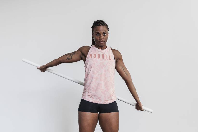 NOBULL 80NJ1803canotta da donna a collo alto (fiore di ciliegio) polverosa