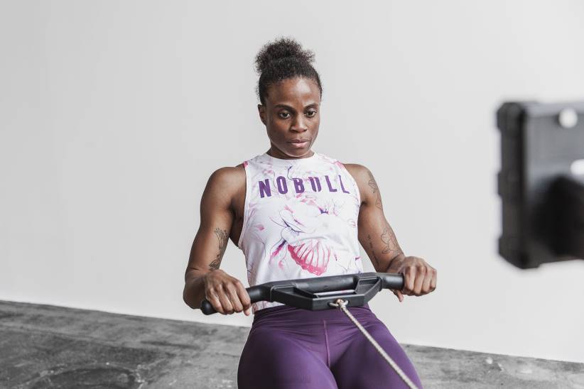 NOBULL 80NJ1814canotta muscolare da donna (farfalla) viola