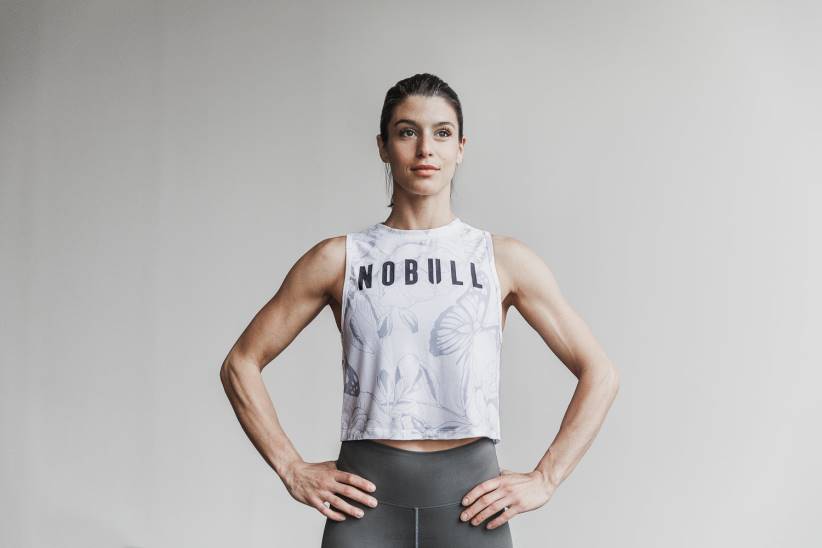 NOBULL 80NJ1815canotta muscolare da donna (farfalla) grigia