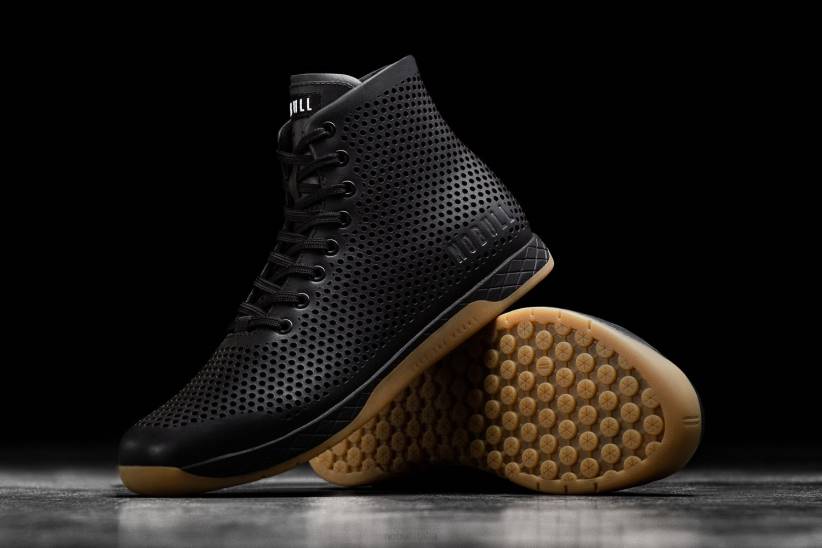 NOBULL 80NJ1373scarpa da ginnastica alta da donna in pelle di gomma