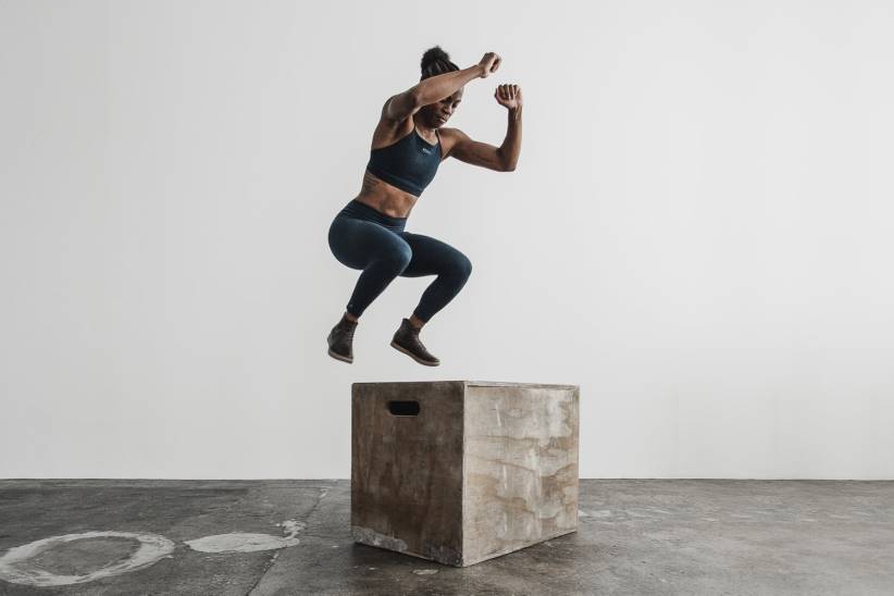 NOBULL 80NJ1397scarpa da ginnastica alta da donna in pelle