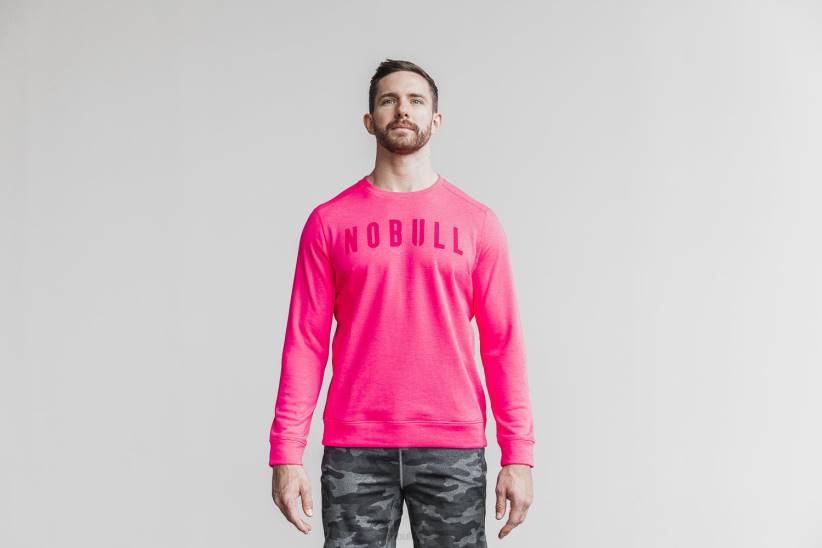 NOBULL 80NJ1001felpa girocollo da uomo (neon) rosa