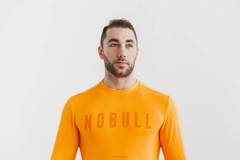 NOBULL 80NJ1002maglietta a maniche lunghe da uomo (neon) arancione