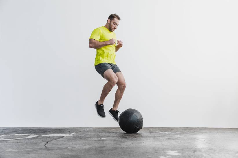 NOBULL 80NJ1008maglietta leggera testurizzata da uomo (neon camo) gialla