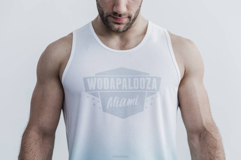 NOBULL 80NJ1015canotta wodapalooza da uomo (dip-dye) blu