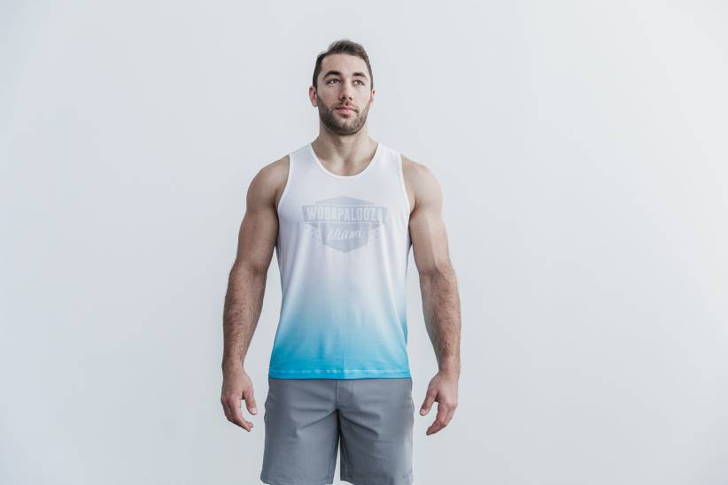 NOBULL 80NJ1015canotta wodapalooza da uomo (dip-dye) blu