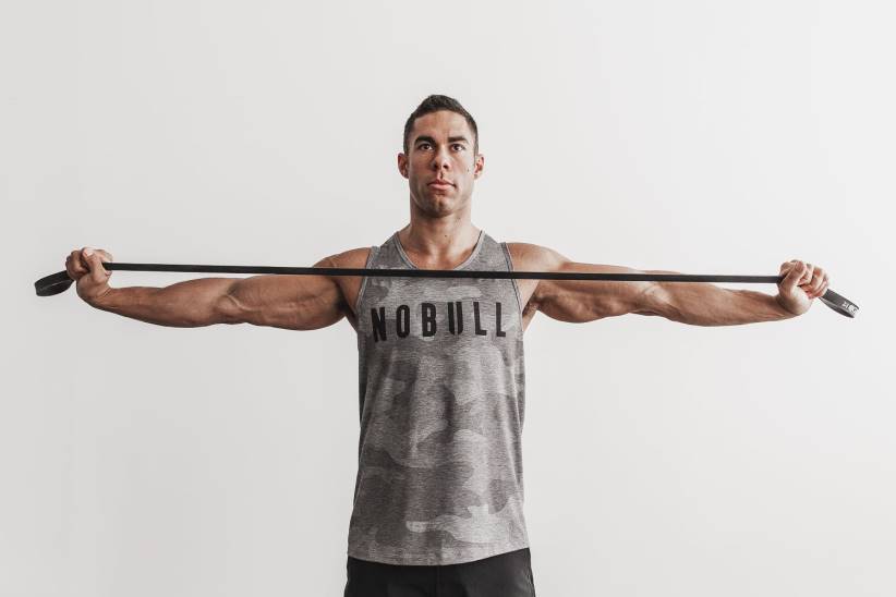 NOBULL 80NJ1037canotta da uomo (mimetica) grigia