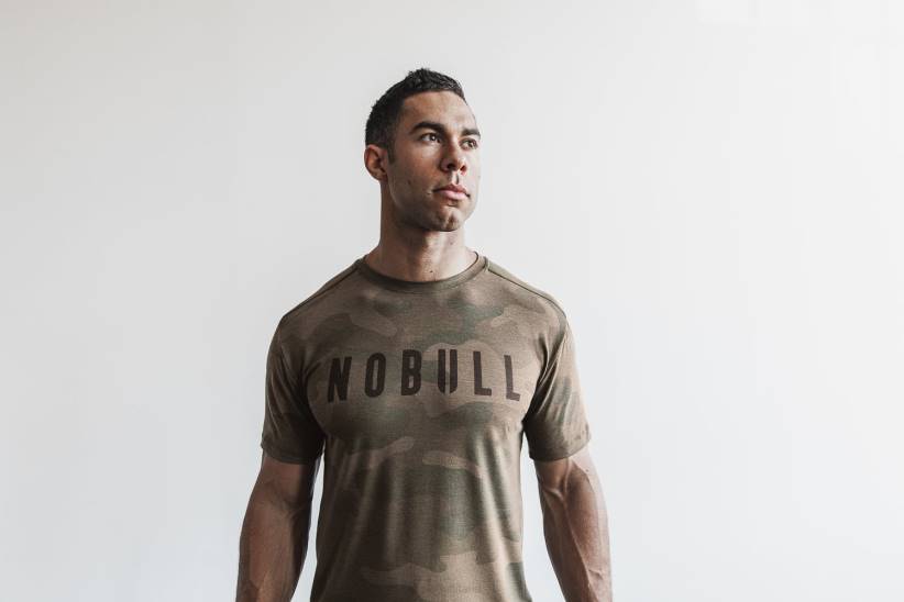 NOBULL 80NJ1046maglietta da uomo (mimetica) militare