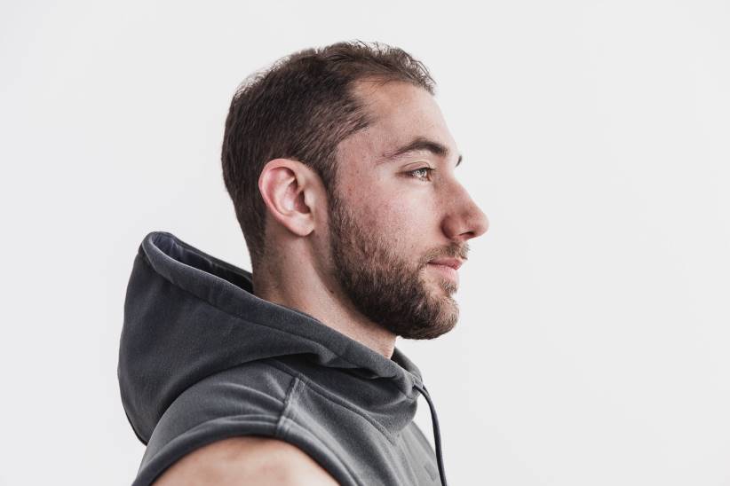 NOBULL 80NJ1049pullover artico senza maniche da uomo scuro