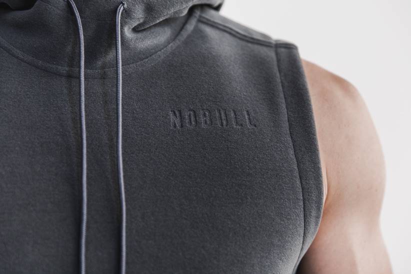 NOBULL 80NJ1049pullover artico senza maniche da uomo scuro