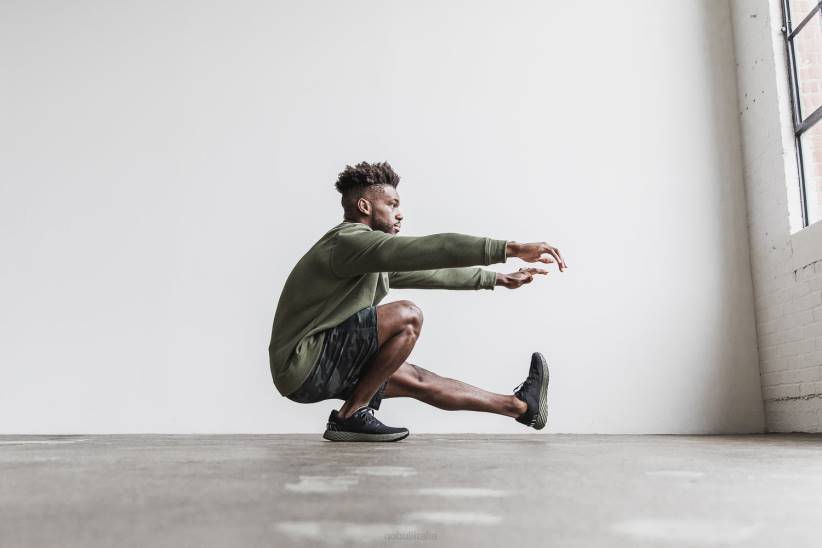 NOBULL 80NJ1057felpa da uomo con cappuccio da performance militare