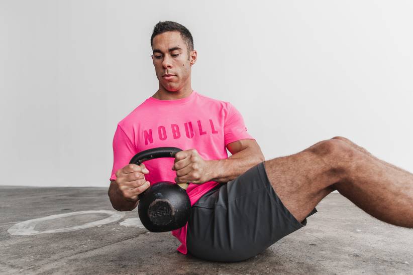 NOBULL 80NJ1061maglietta da uomo (neon) rosa