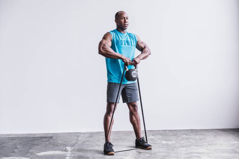 NOBULL 80NJ1066maglietta senza maniche da uomo (neon) blu