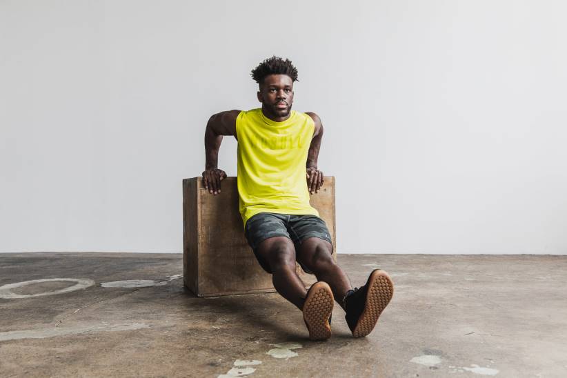 NOBULL 80NJ1068maglietta senza maniche da uomo (neon) gialla