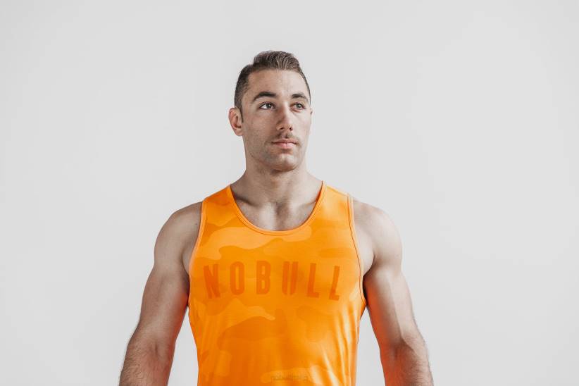 NOBULL 80NJ1073canotta da uomo (neon camo) arancione