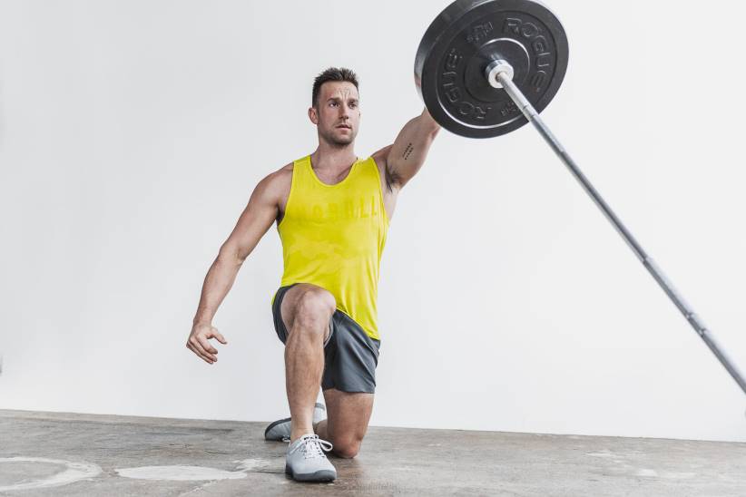 NOBULL 80NJ1075canotta da uomo (neon camo) gialla