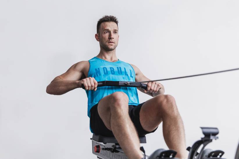 NOBULL 80NJ1076canotta da uomo (neon camo) blu