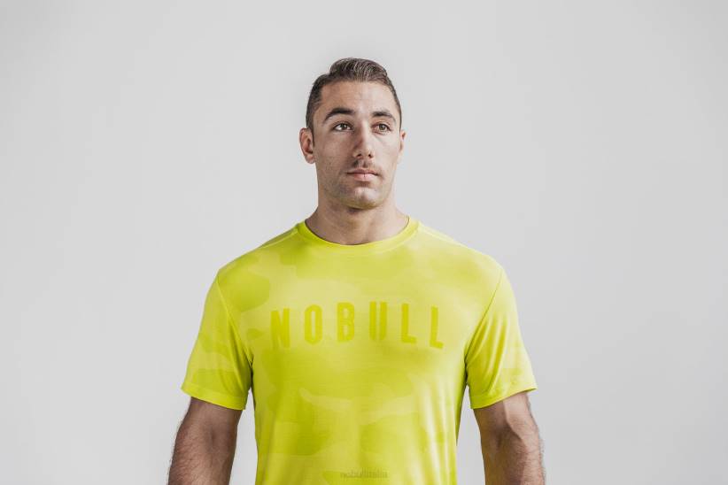 NOBULL 80NJ1080maglietta da uomo (neon camo) gialla