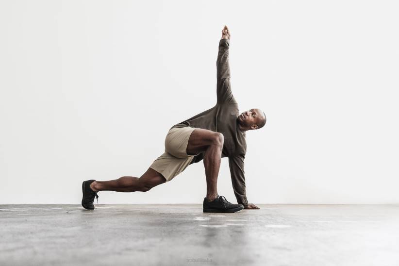 NOBULL 80NJ1092T-shirt da uomo con tasca a maniche lunghe pesante