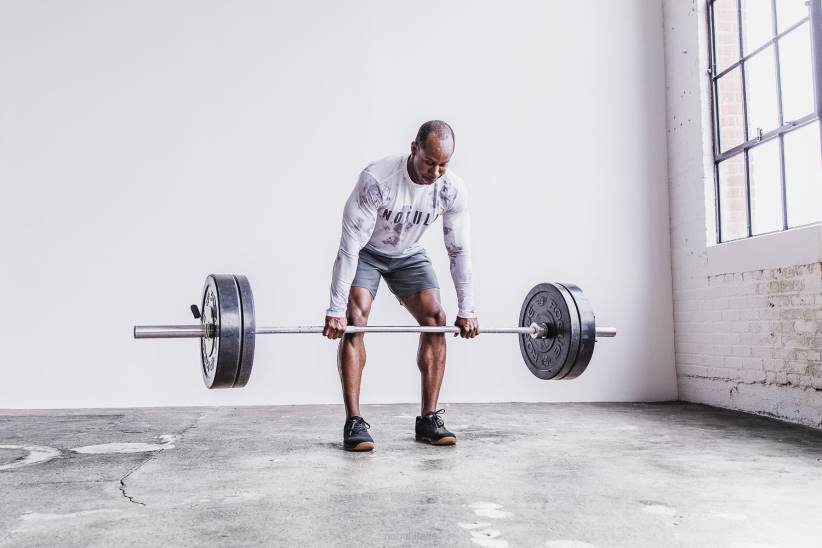 NOBULL 80NJ1119maglietta a maniche lunghe da uomo (dip-dye) bianca e nuvola