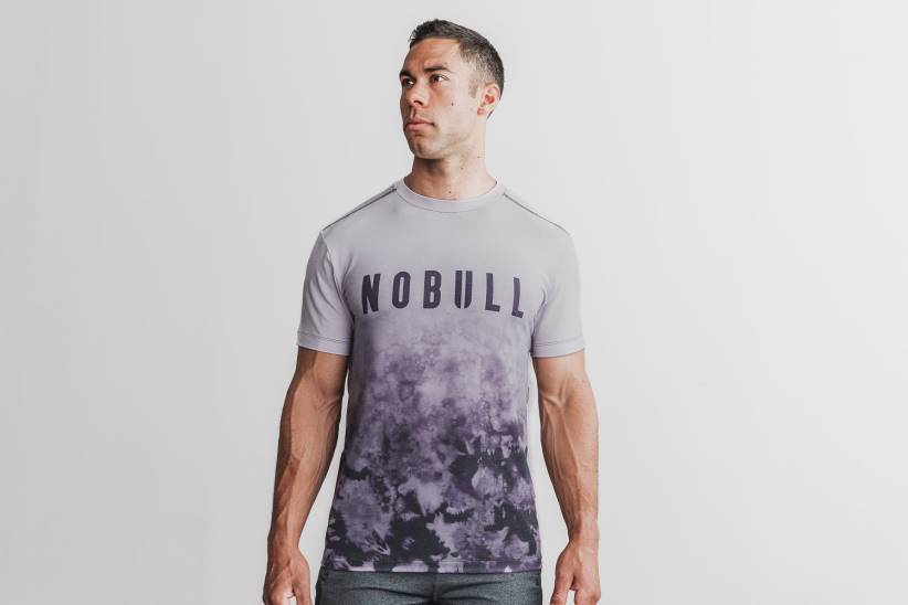 NOBULL 80NJ1122maglietta da uomo (dip-dye) glicine