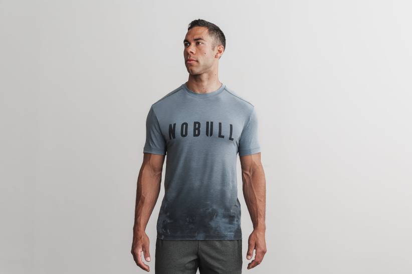 NOBULL 80NJ1126maglietta da uomo (dip-dye) ardesia