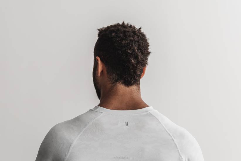 NOBULL 80NJ1135T-shirt da uomo a maniche lunghe testurizzata leggera (mimetica) Frost