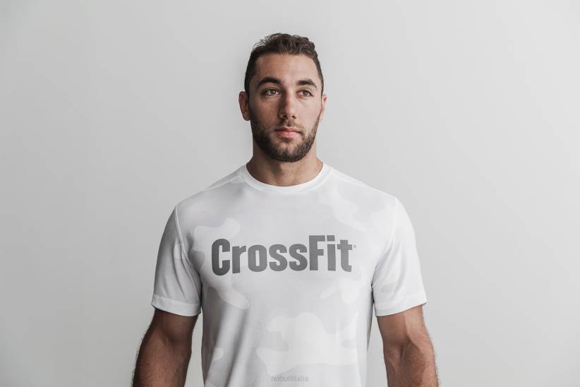 NOBULL 80NJ1155maglietta crossfit da uomo (mimetica) bianca