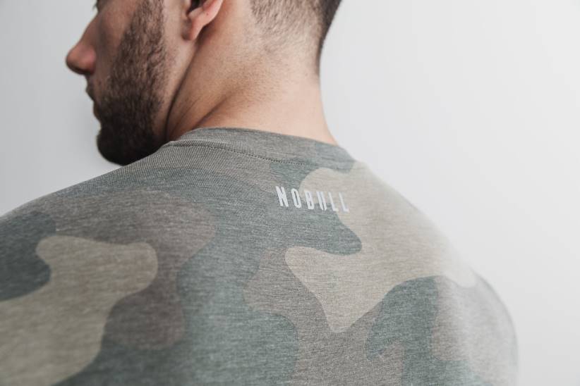 NOBULL 80NJ1157maglietta senza maniche crossfit da uomo (mimetica) militare