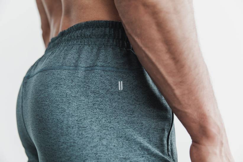 NOBULL 80NJ1173short in maglia da uomo 8,5 verde acqua