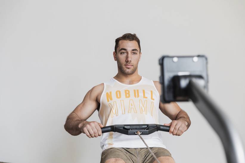 NOBULL 80NJ1194canotta da uomo (miami palm) gialla