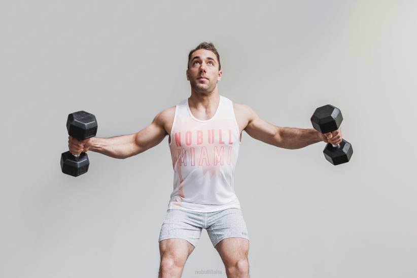 NOBULL 80NJ1195canotta da uomo (miami palm) corallo