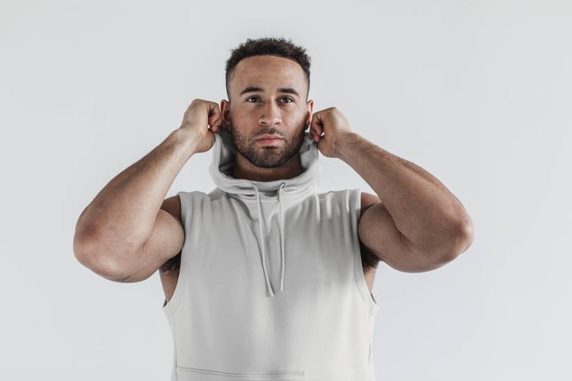 NOBULL 80NJ1200felpa con cappuccio senza maniche in micropeluche da uomo