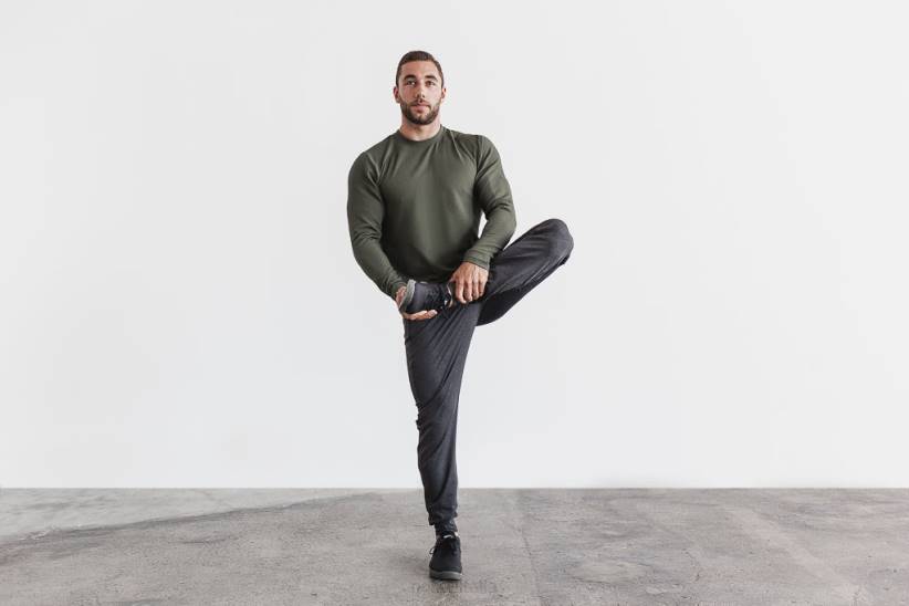 NOBULL 80NJ1212esercito waffle a maniche lunghe da uomo