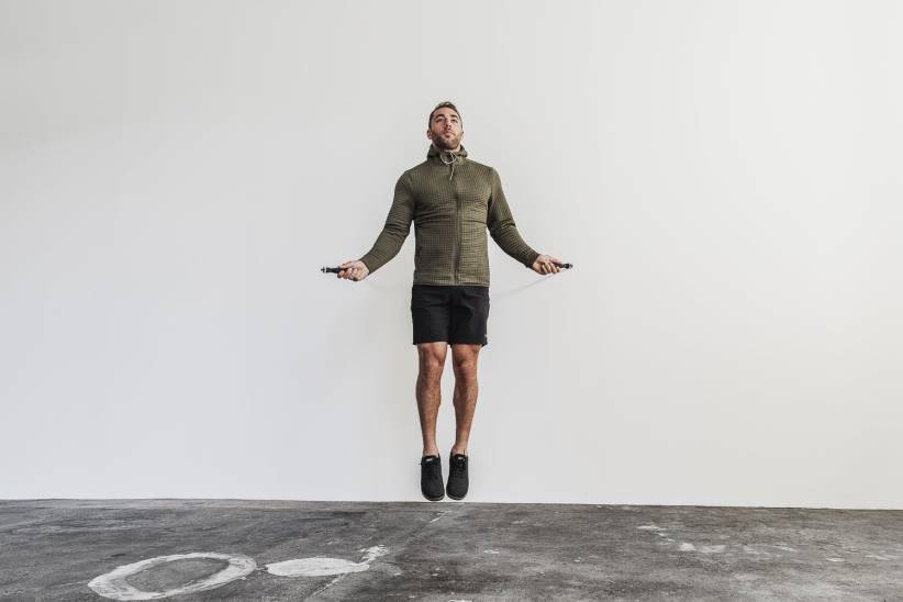 NOBULL 80NJ1222giacca trapuntata con zip da uomo militare