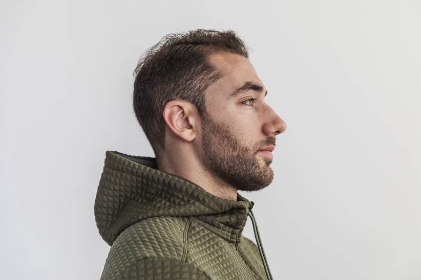 NOBULL 80NJ1222giacca trapuntata con zip da uomo militare