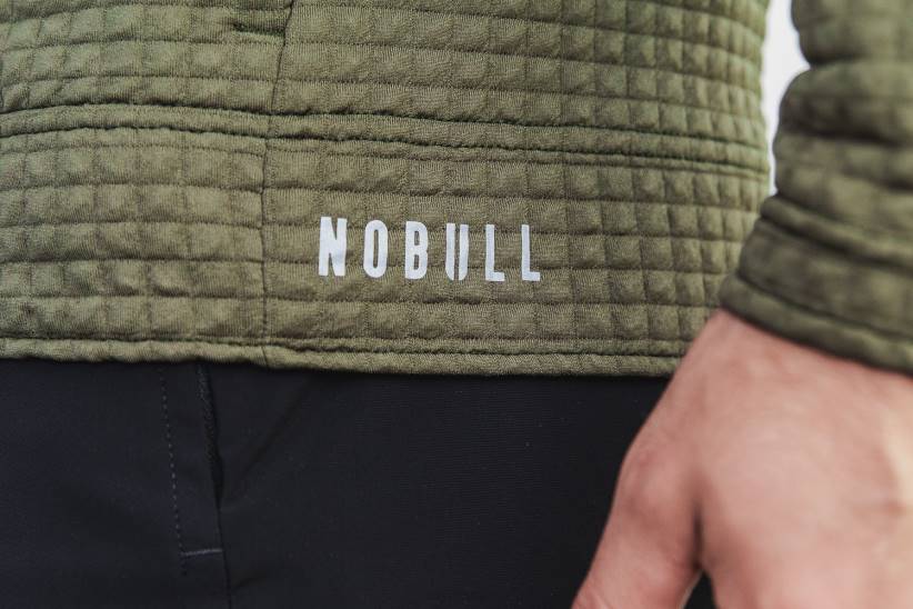 NOBULL 80NJ1222giacca trapuntata con zip da uomo militare