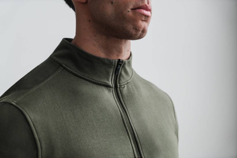 NOBULL 80NJ1228giacca con zip in twill da uomo militare