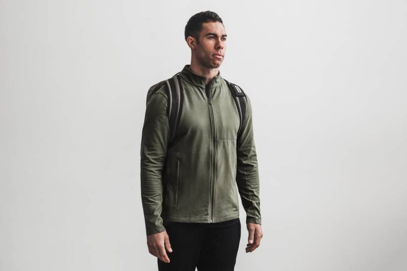 NOBULL 80NJ1228giacca con zip in twill da uomo militare