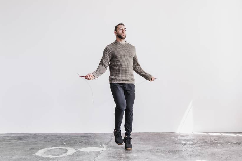 NOBULL 80NJ615pullover trapuntato da uomo rock